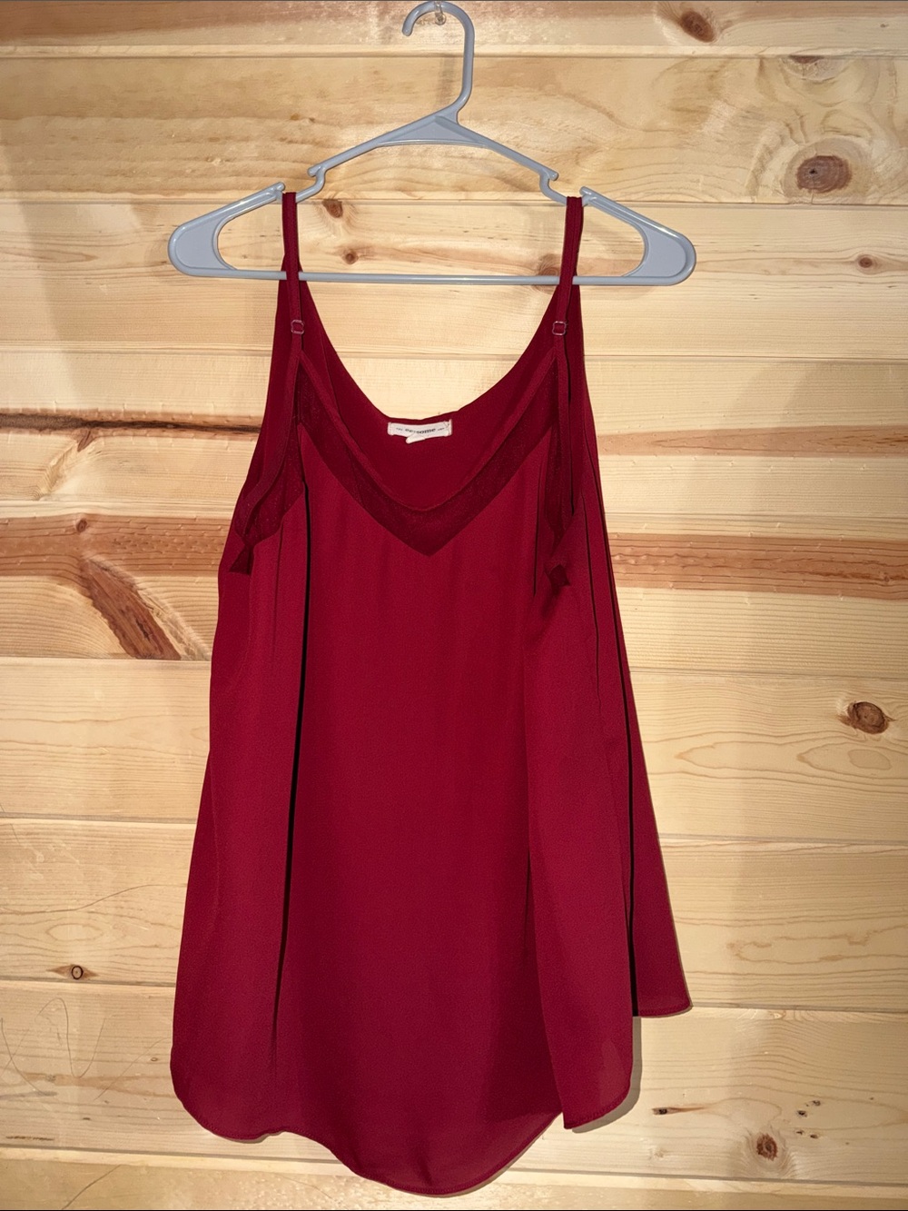 eesome Deep Red V-Neck Spaghetti Strap Camisole